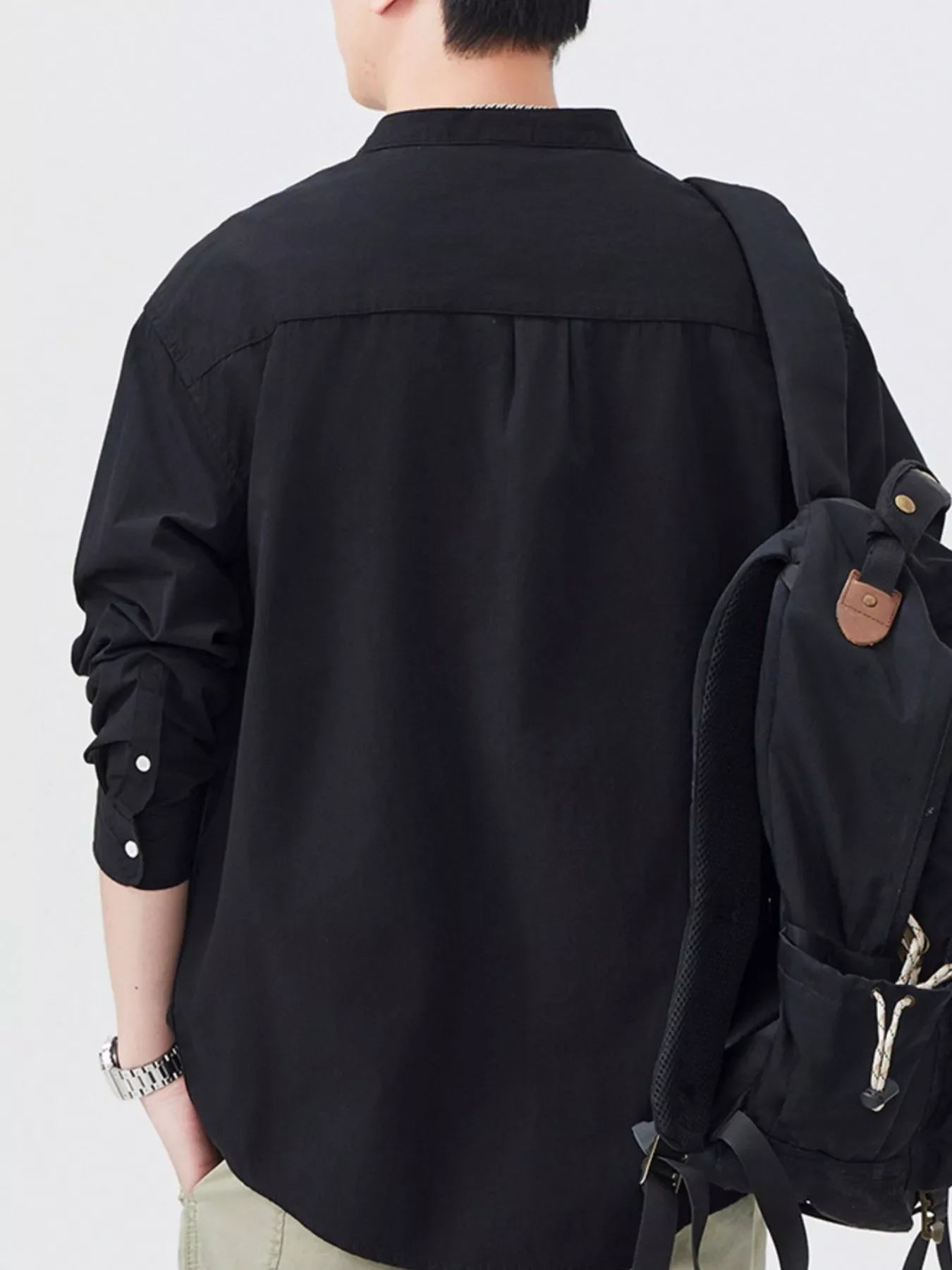 Men's Plus Size Button Up Long Sleeve Shirt