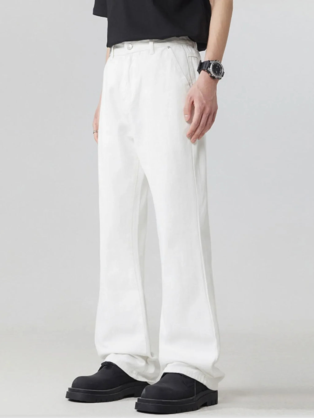 Men's Full Size Round Neck Short Sleeve Jeans Plus Size