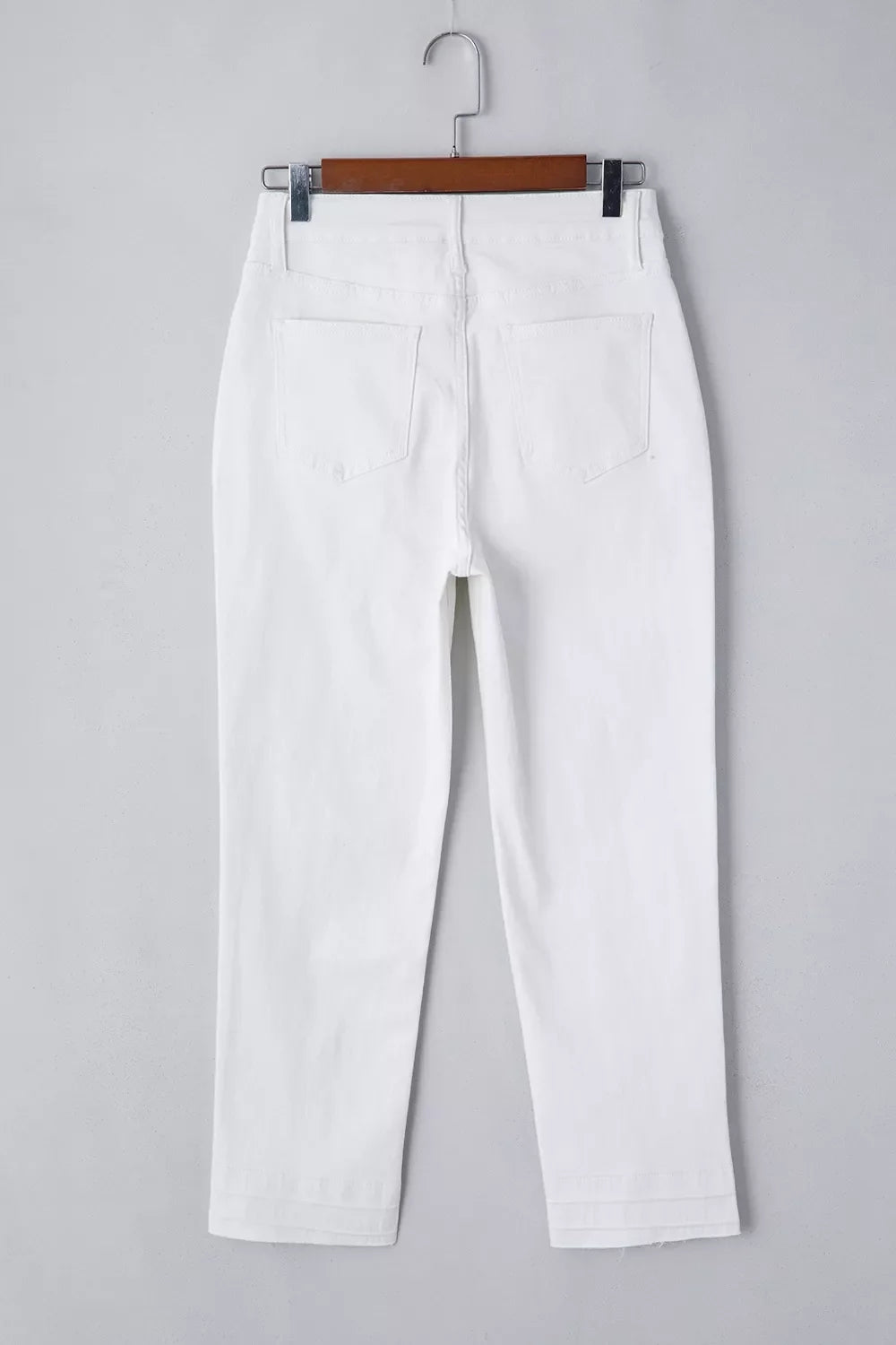 High-Waisted Straight Leg Jeans