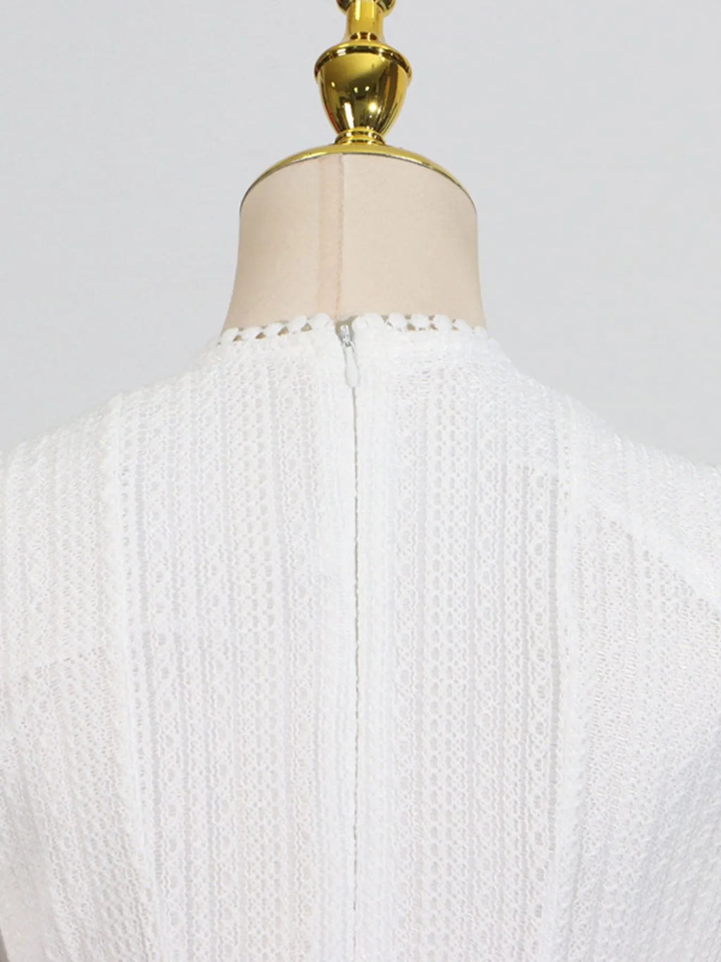 Layered Round Neck Long Sleeve Dress
