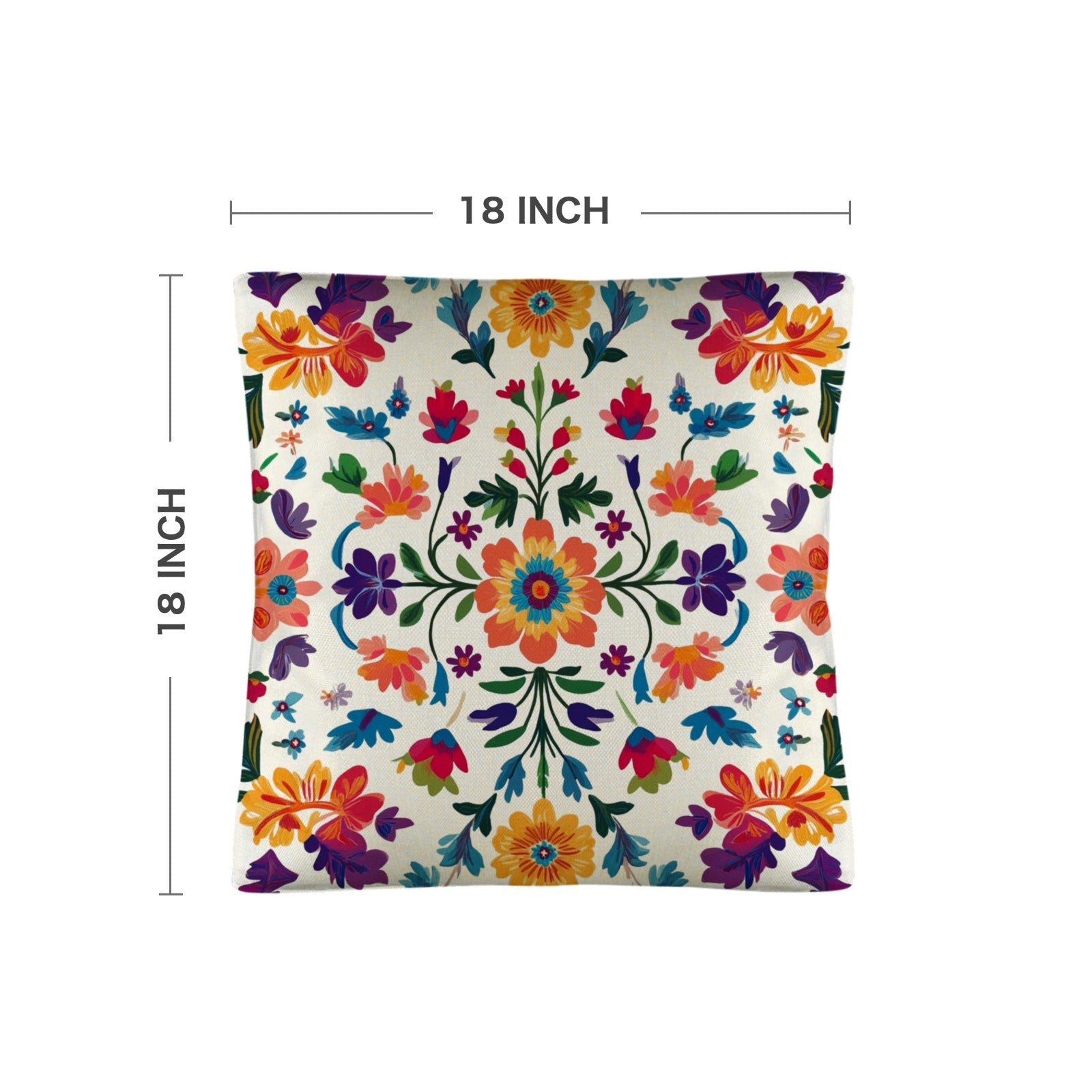 Baha Ranch Colores de Mexico Floral Pillow Case Custom Pillow Case Made in America