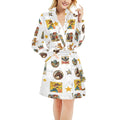 Baha Ranch Vintage Cowgirl Collage Women's Western Bath Robe