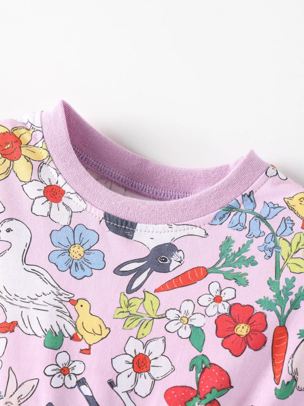 Children's Printed Round Neck Dress