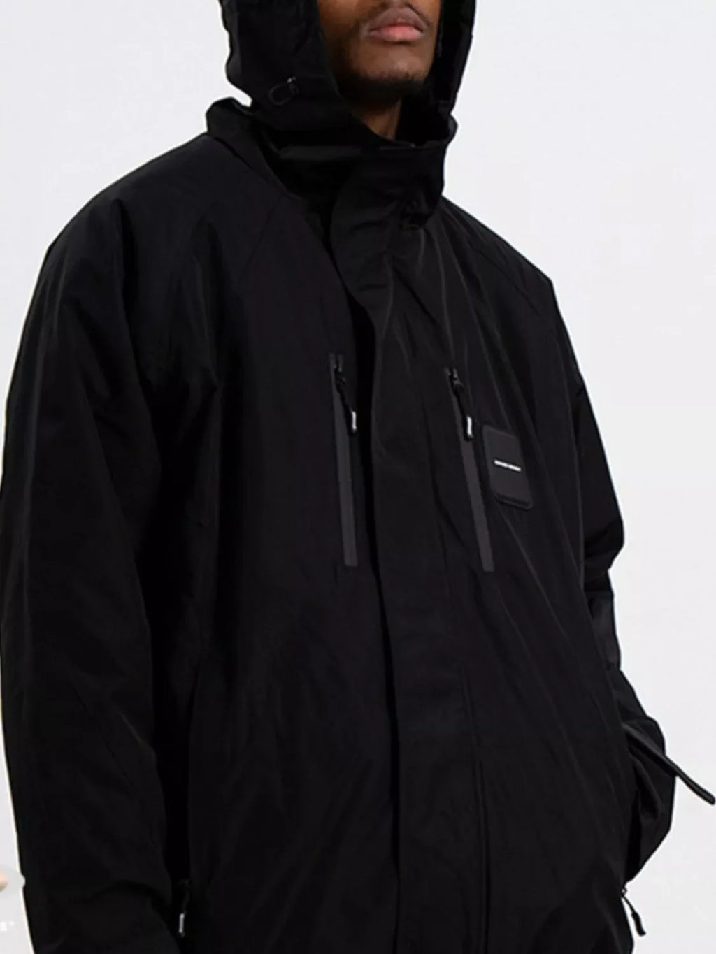 Men's Long Sleeve Hooded Windbreaker Jacket