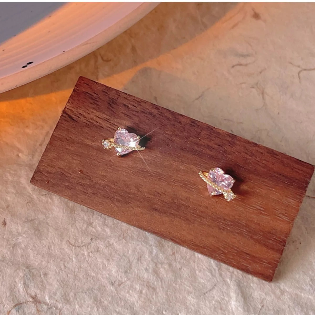 Heart Planet Stud Earrings