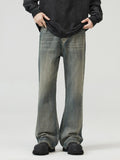 Men's Full Size Vintage Wash Wide Leg Jeans Plus Size