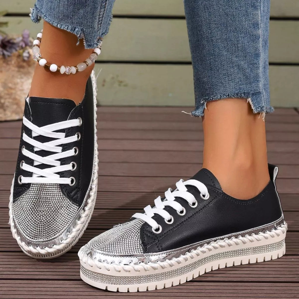 Round Toe Platform Sneakers