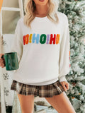HOHOHO MERRY CHRISTMAS Drop Shoulder Holiday Sweater