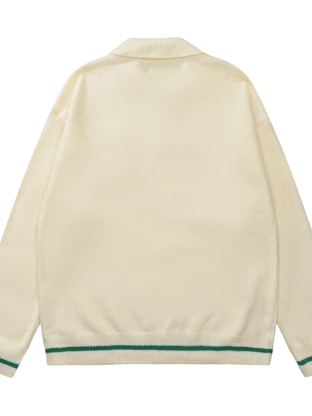 Men's Striped Contrast Long Sleeve Sweater