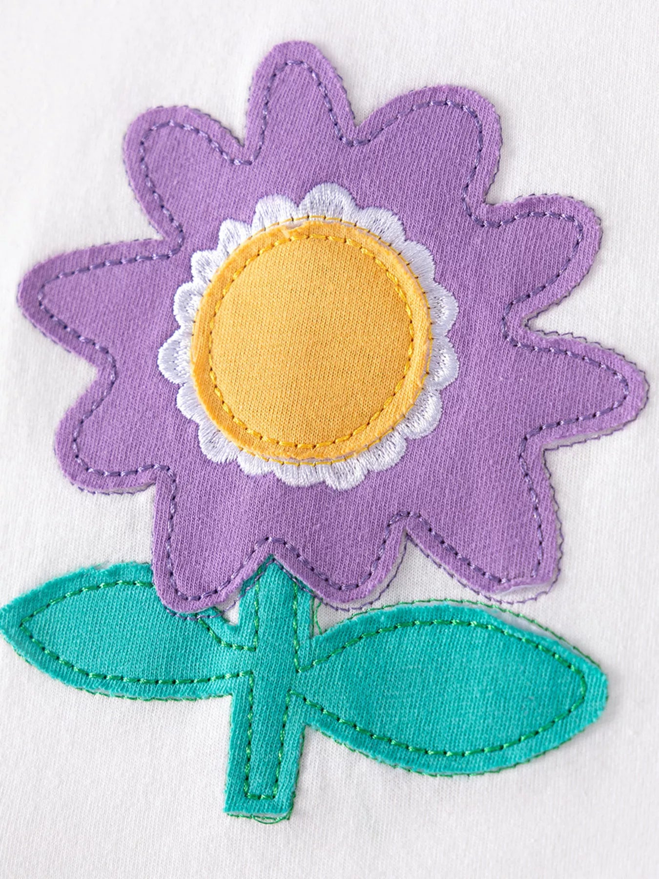Children's Floral Print Ruffle Hem Tee & Capri Leggings Set