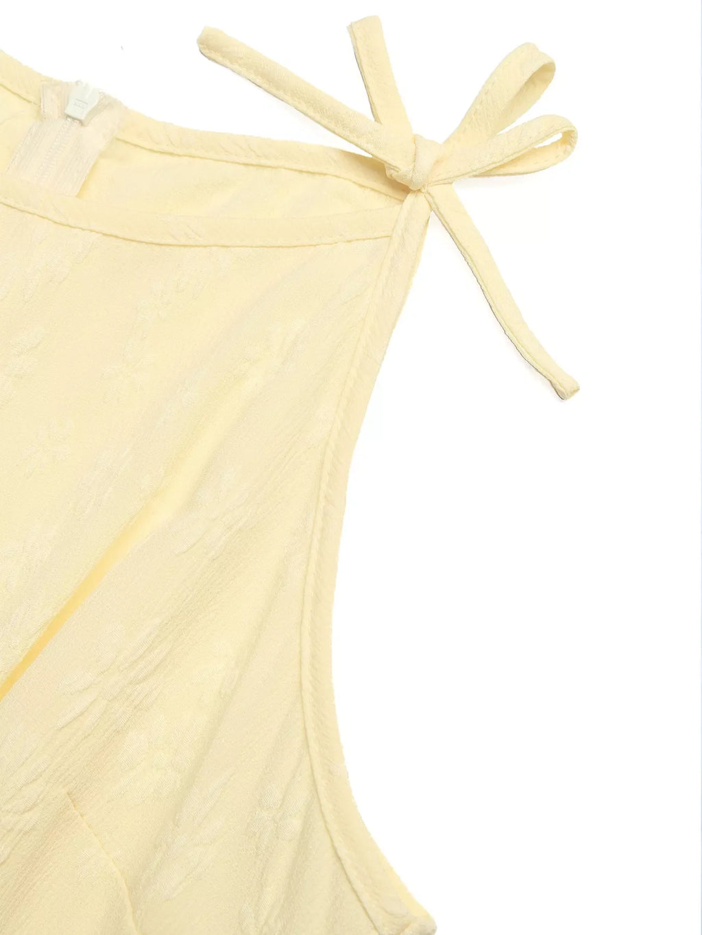 Tie Strap Textured Wide Leg Jumpsuit