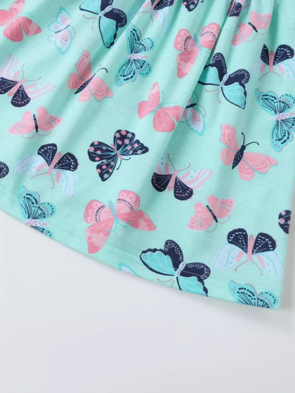 Children's Butterfly Print Ruffle Sleeve Dress