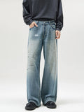 Men's Vintage Washed Wide Leg Jeans