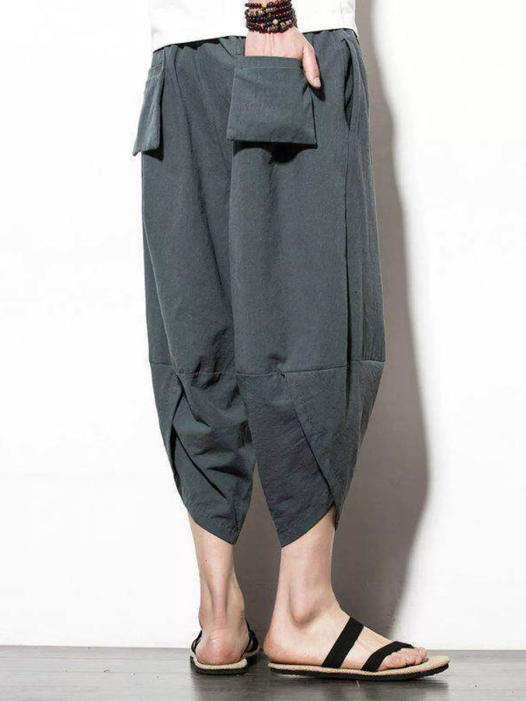 Men's Plus Size Loose Fit Cropped Pants
