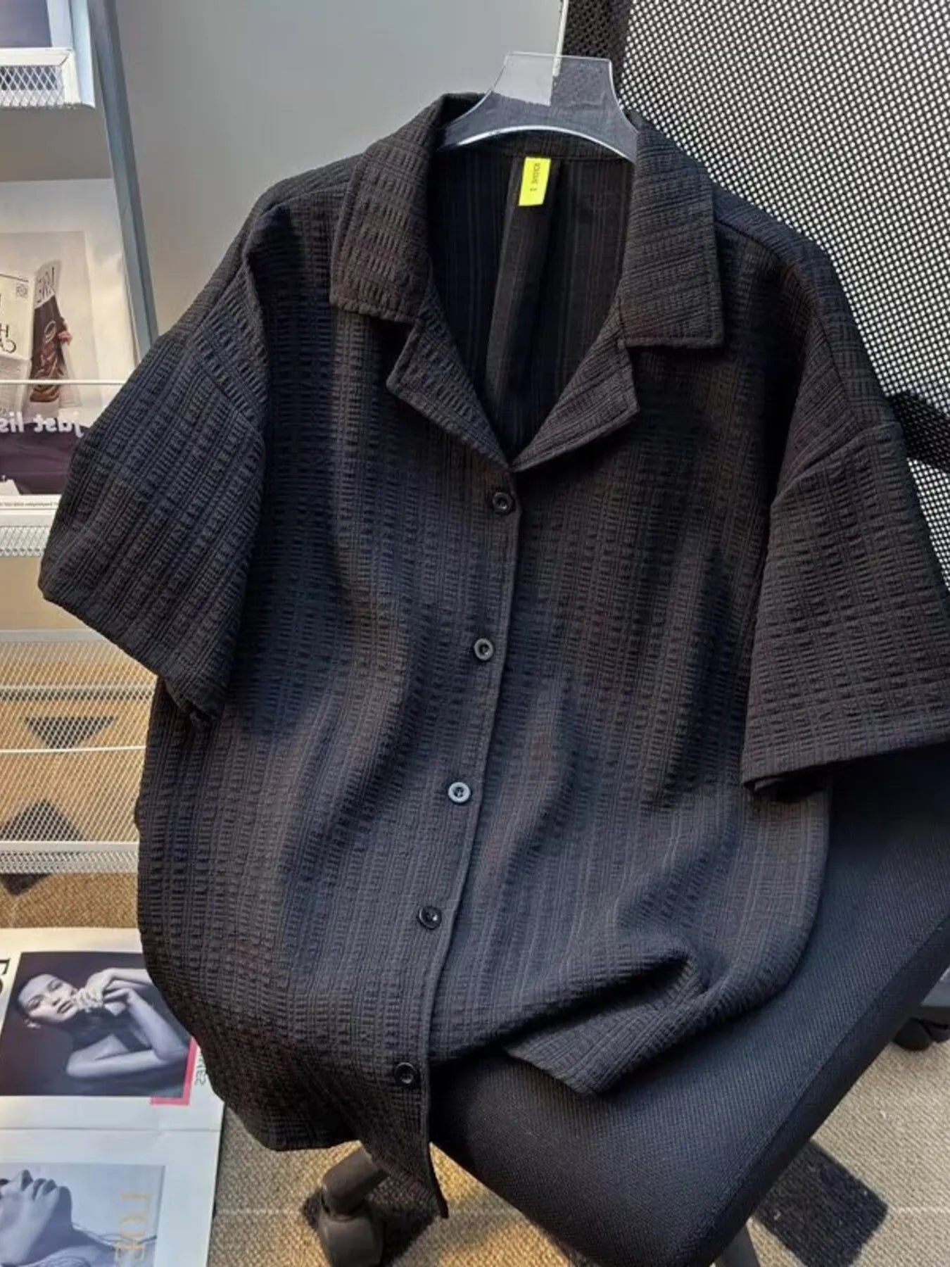 Men's Full Size Casual Short Sleeve Shirt Plus Size