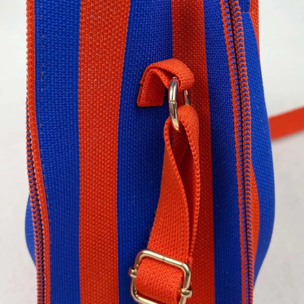 Striped Adjustable Strap Crossbody Bag