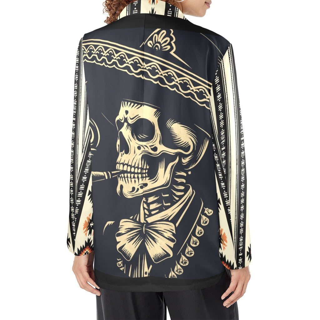 Baha Ranch Colores De Mexico Mariachi Aztec Women's Blazer