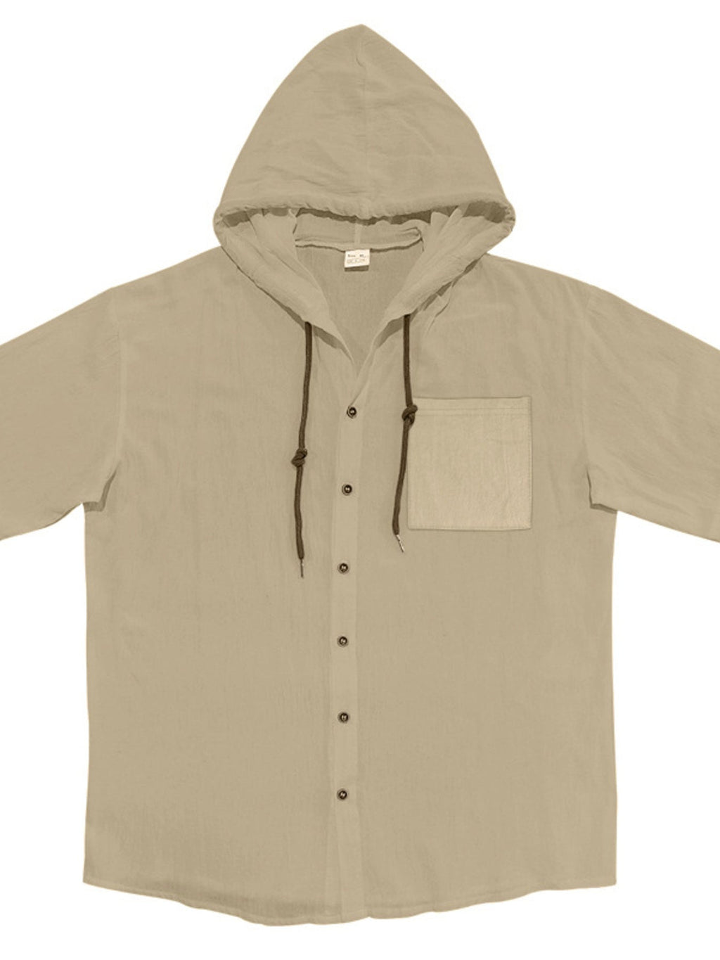 Men's Full Size Casual Hooded Short-Sleeve Shirt Plus Size