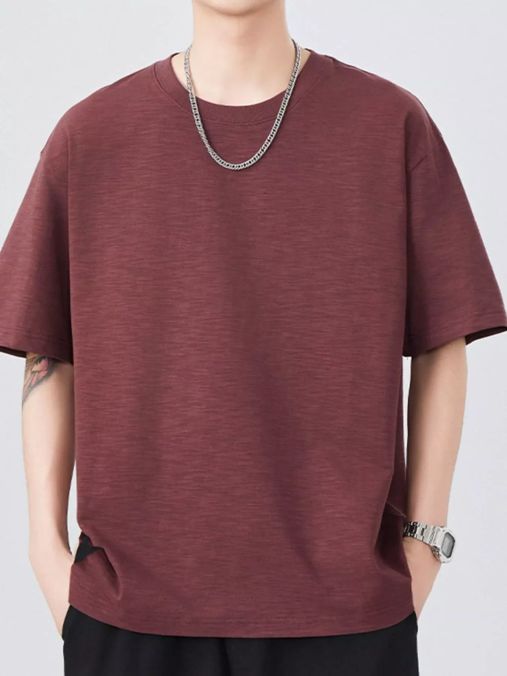 Men's Plus Size Casual Round Neck Short Sleeve T-Shirt