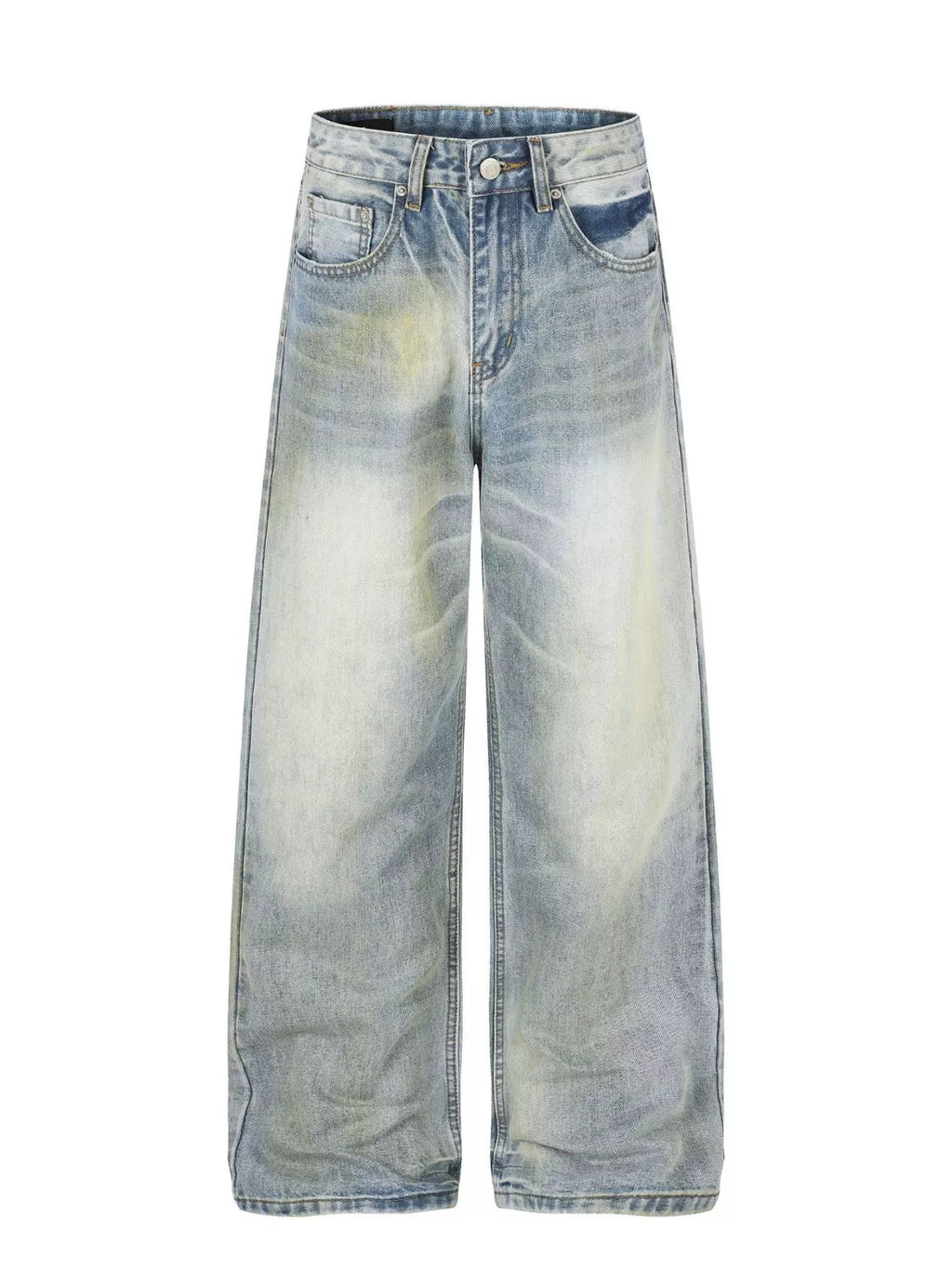 Men's Vintage Wash Wide Leg Jeans