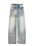 Men's Vintage Wash Wide Leg Jeans