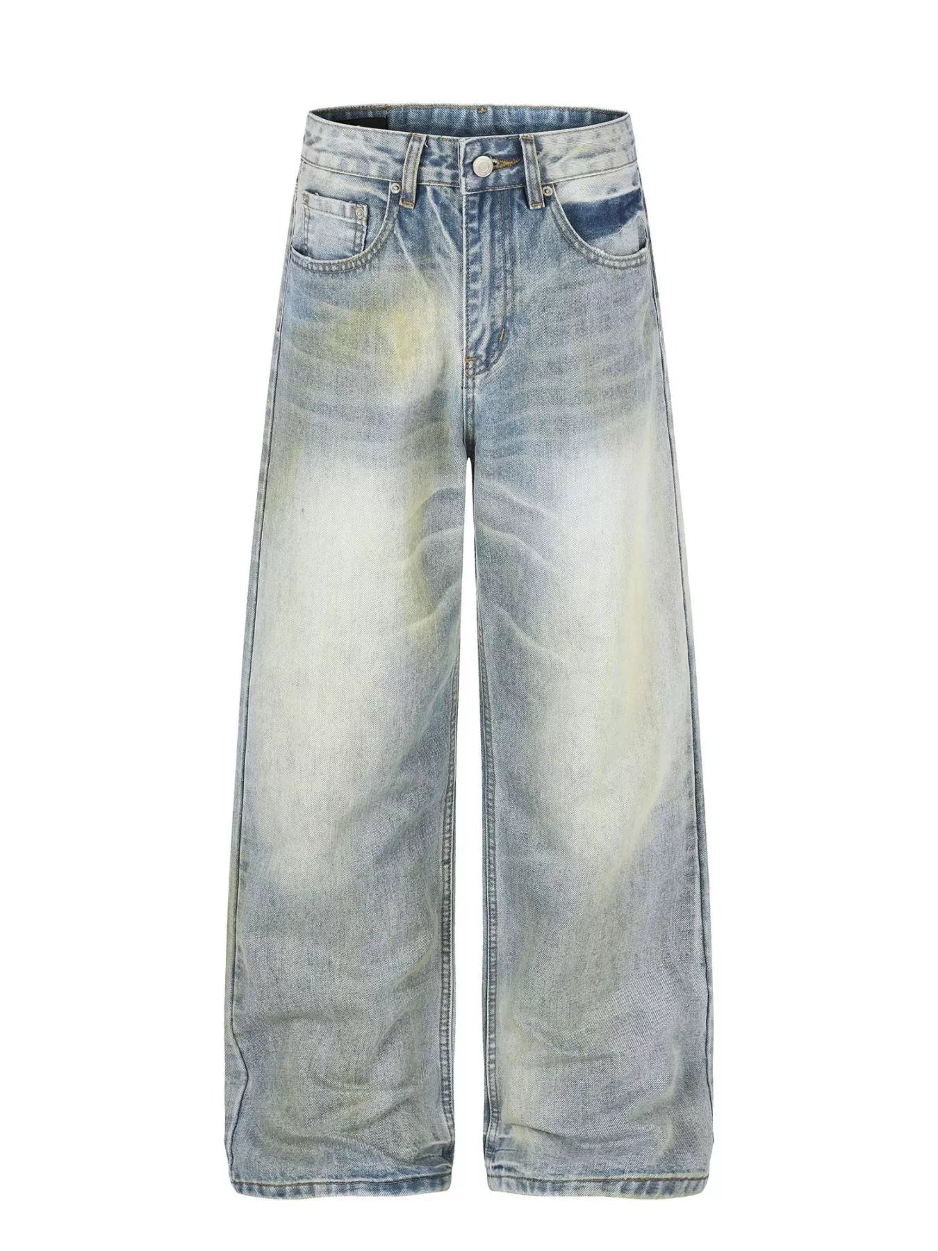 Men's Vintage Wash Wide Leg Jeans