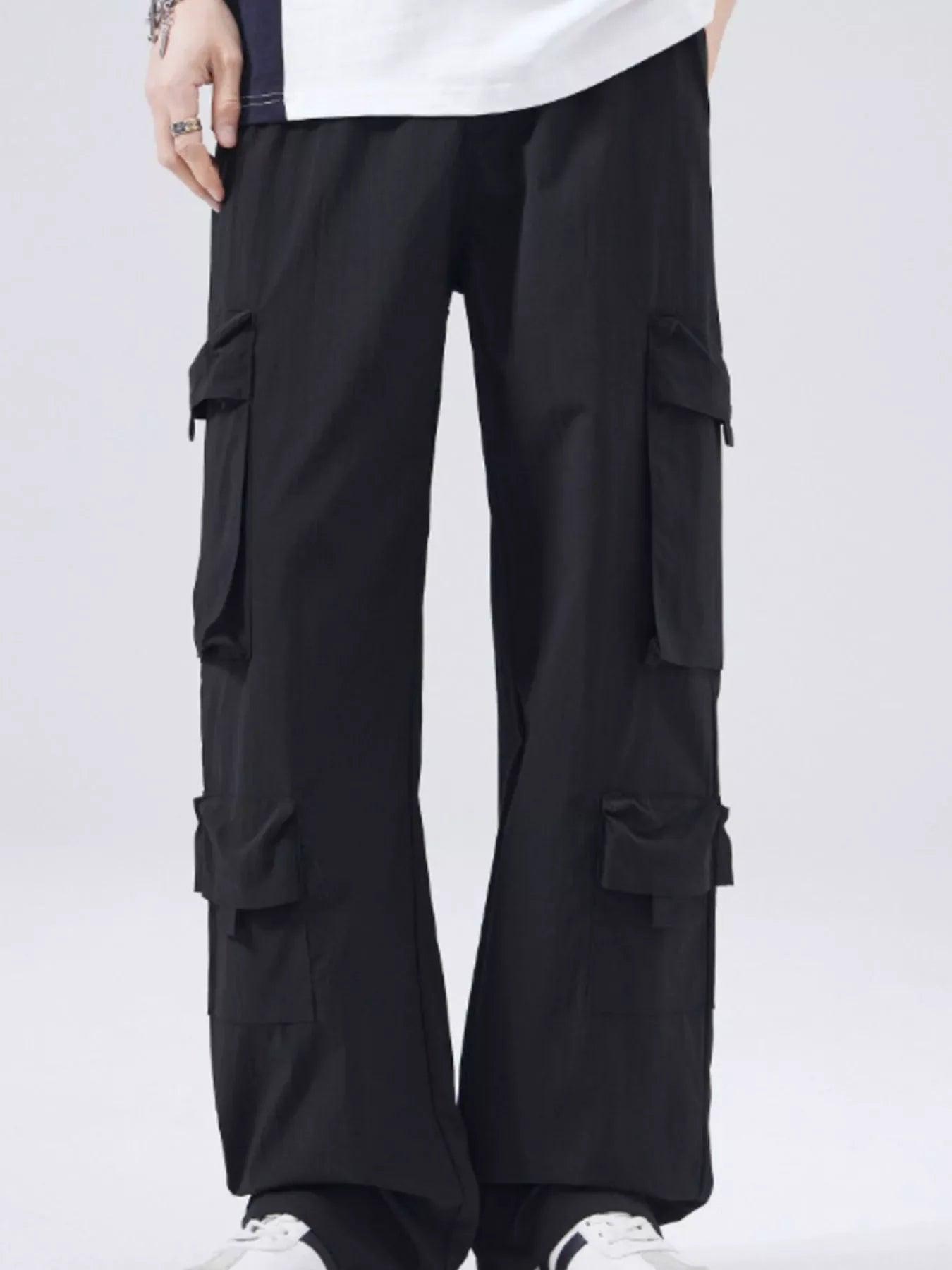 Men's Full Size Wide Leg Cargo Pants Plus Size