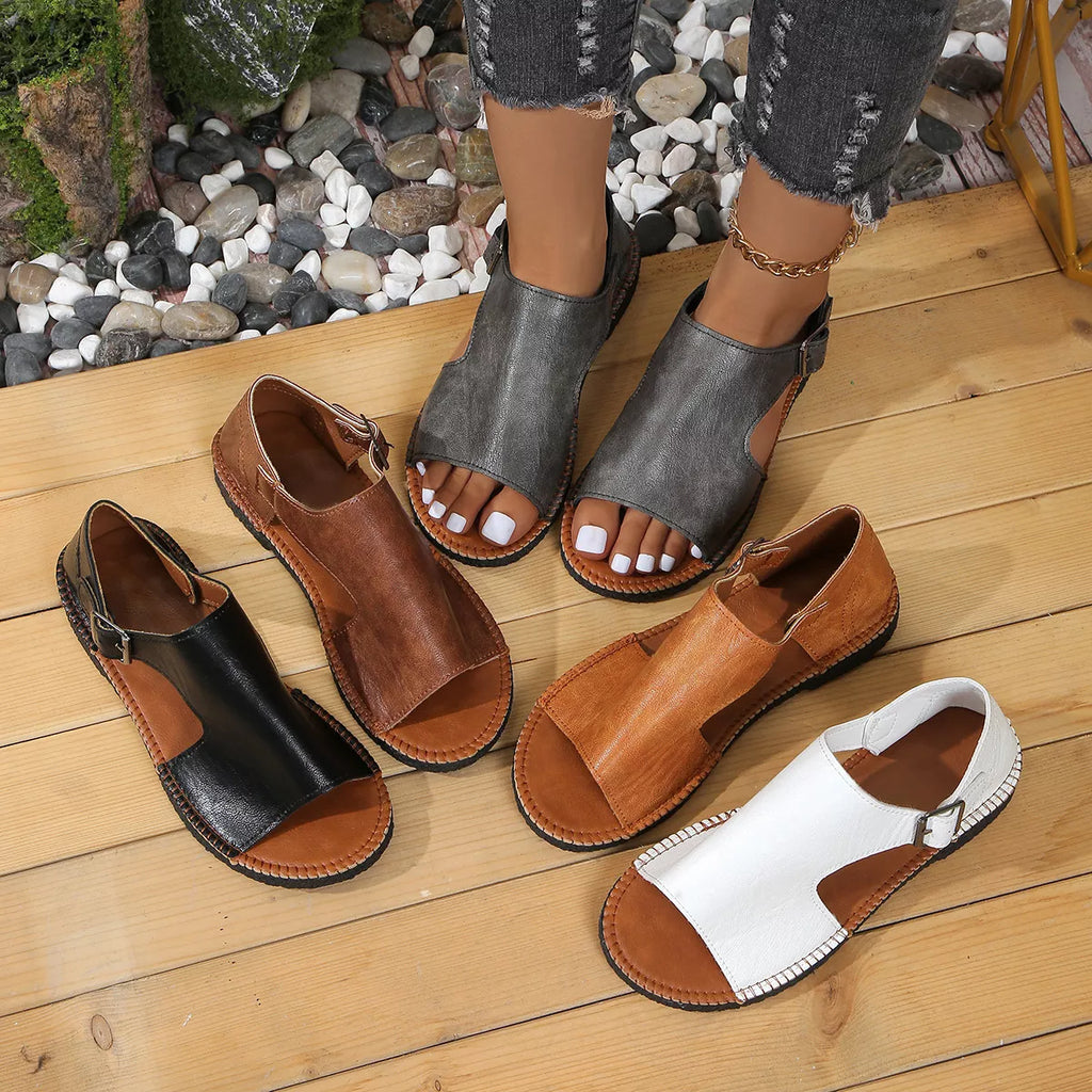 Open Toe Buckle Sandals