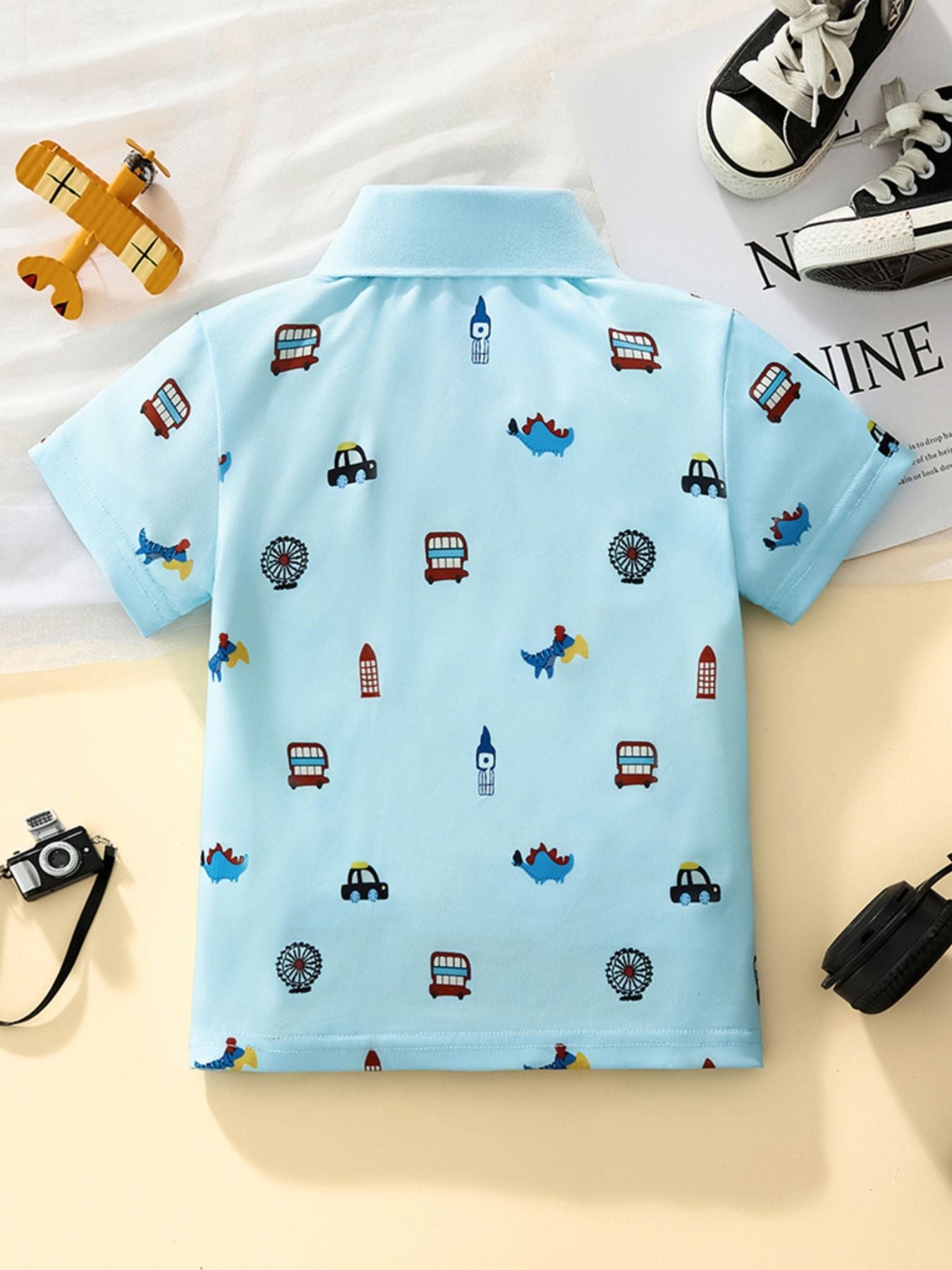 Children's Cartoon Short Sleeve Polo Shirt