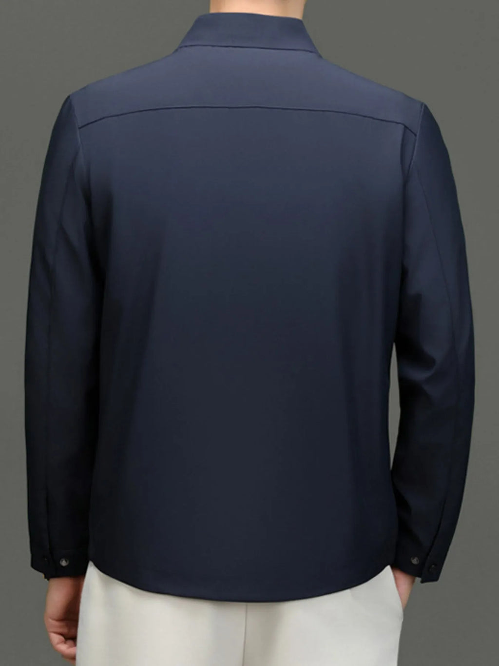 Men's Plus Size Button Up Long Sleeve Jacket