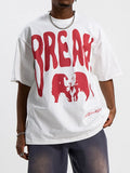 Men's Oversized Graphic Round Neck T-Shirt