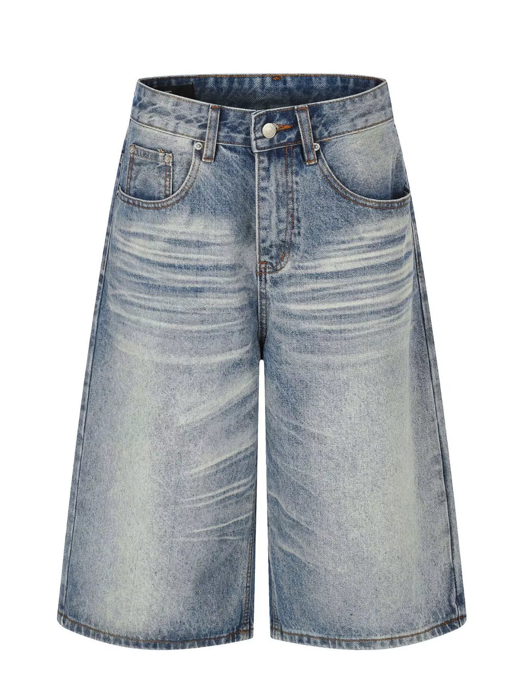 Men's Vintage Wash Wide Leg Denim Capris