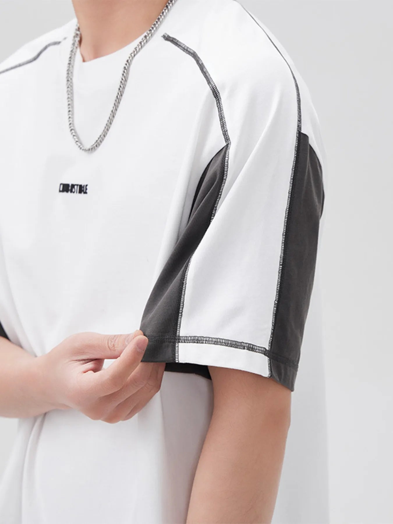 Men's Plus Size Color Block Casual T-Shirt