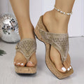 Toe Post Wedge Sandals