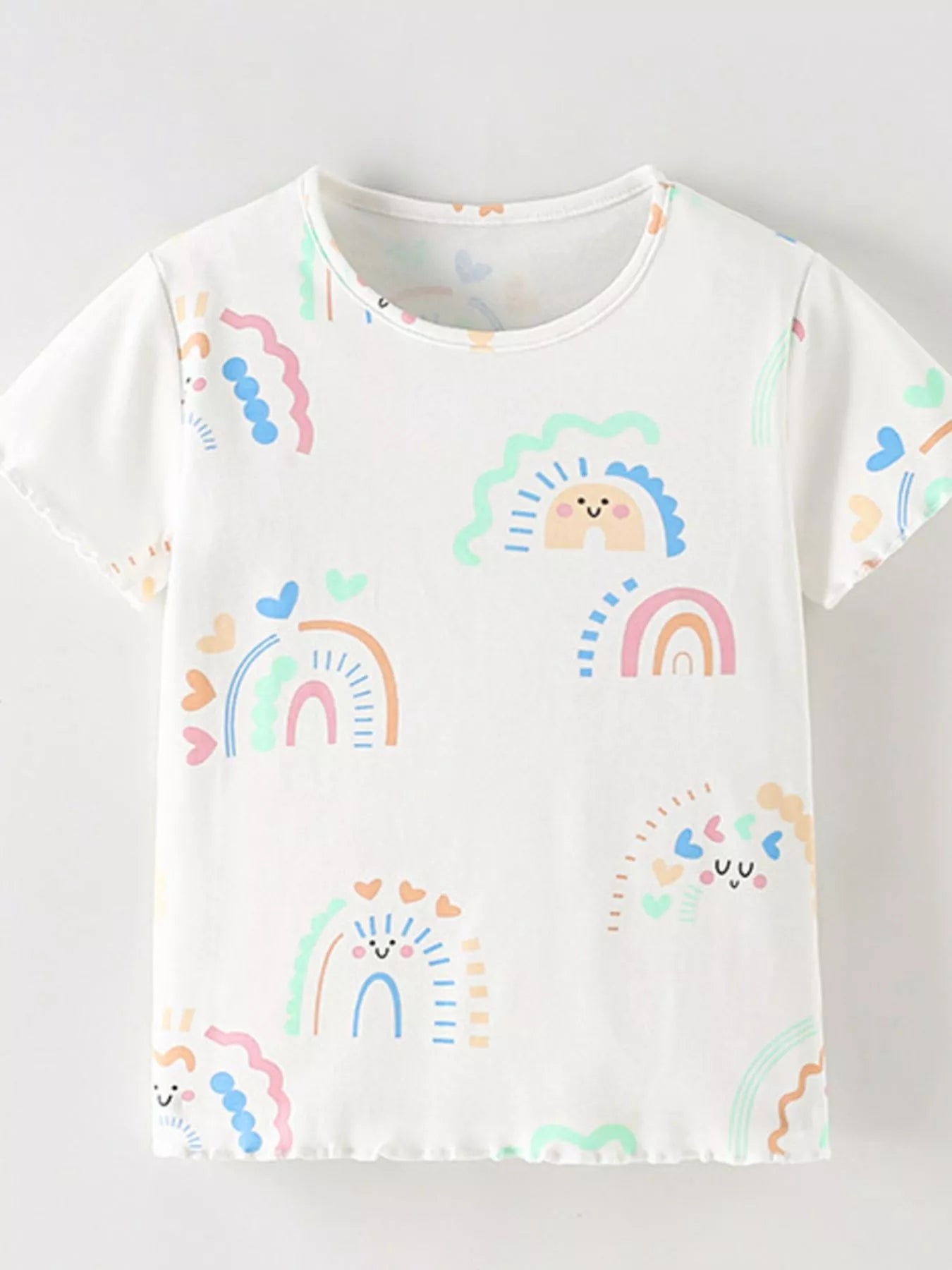 Children's Rainbow Print Short Sleeve T-Shirt