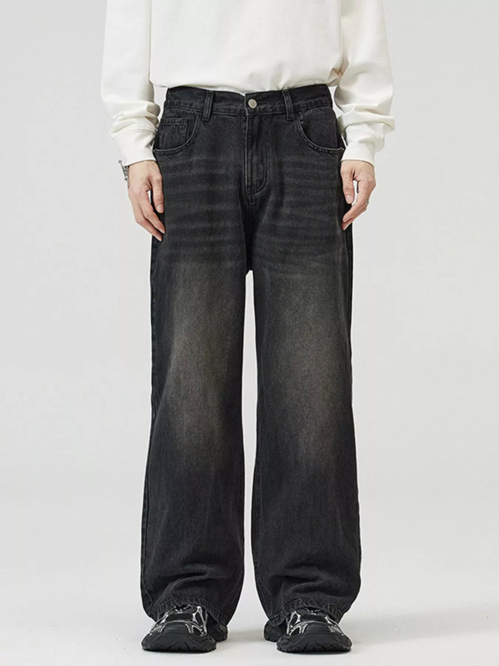 Men's Full Size Wide-Leg Jeans Plus Size