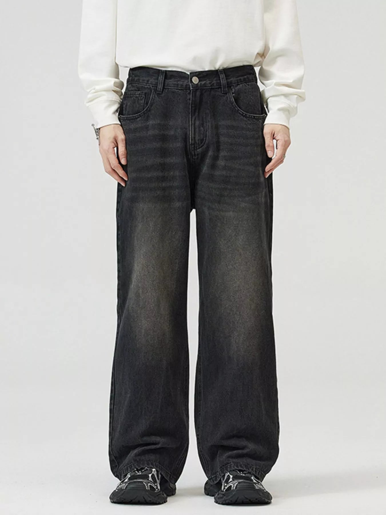 Men's Full Size Wide-Leg Jeans Plus Size