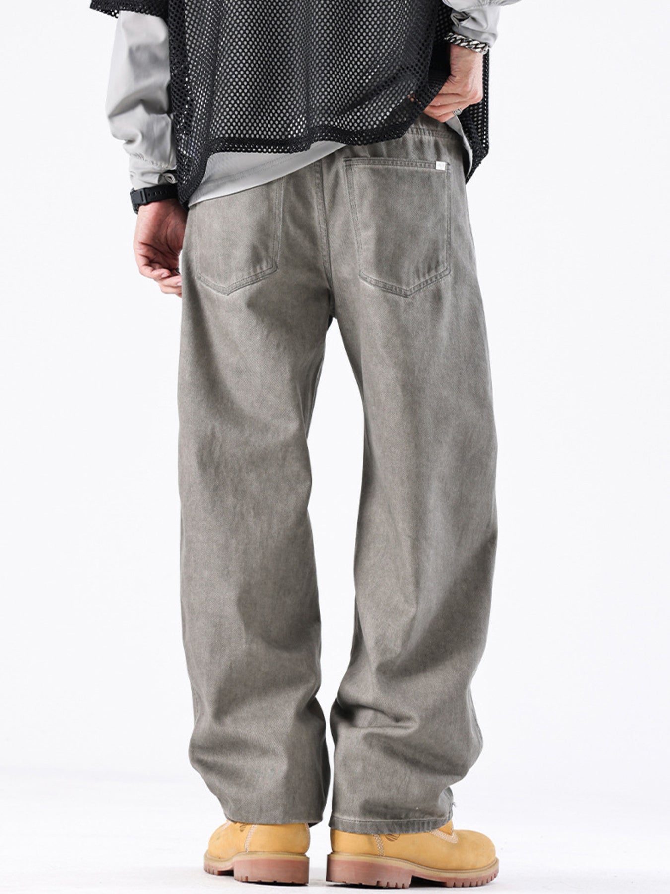 Men's Vintage Wash Wide Leg Jeans