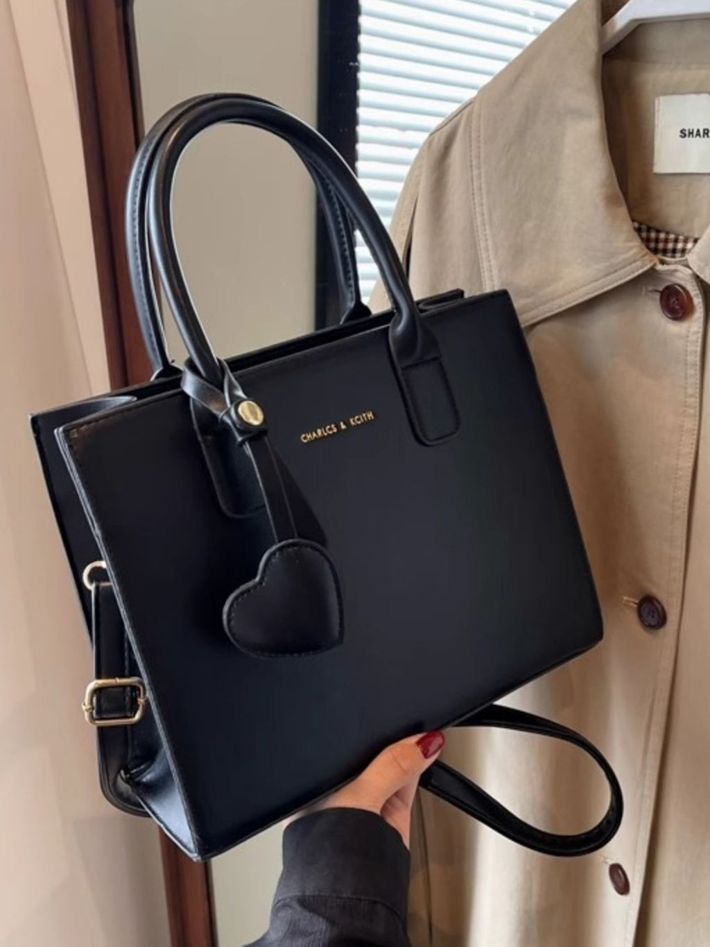 Top Handle Leather Crossbody Bag