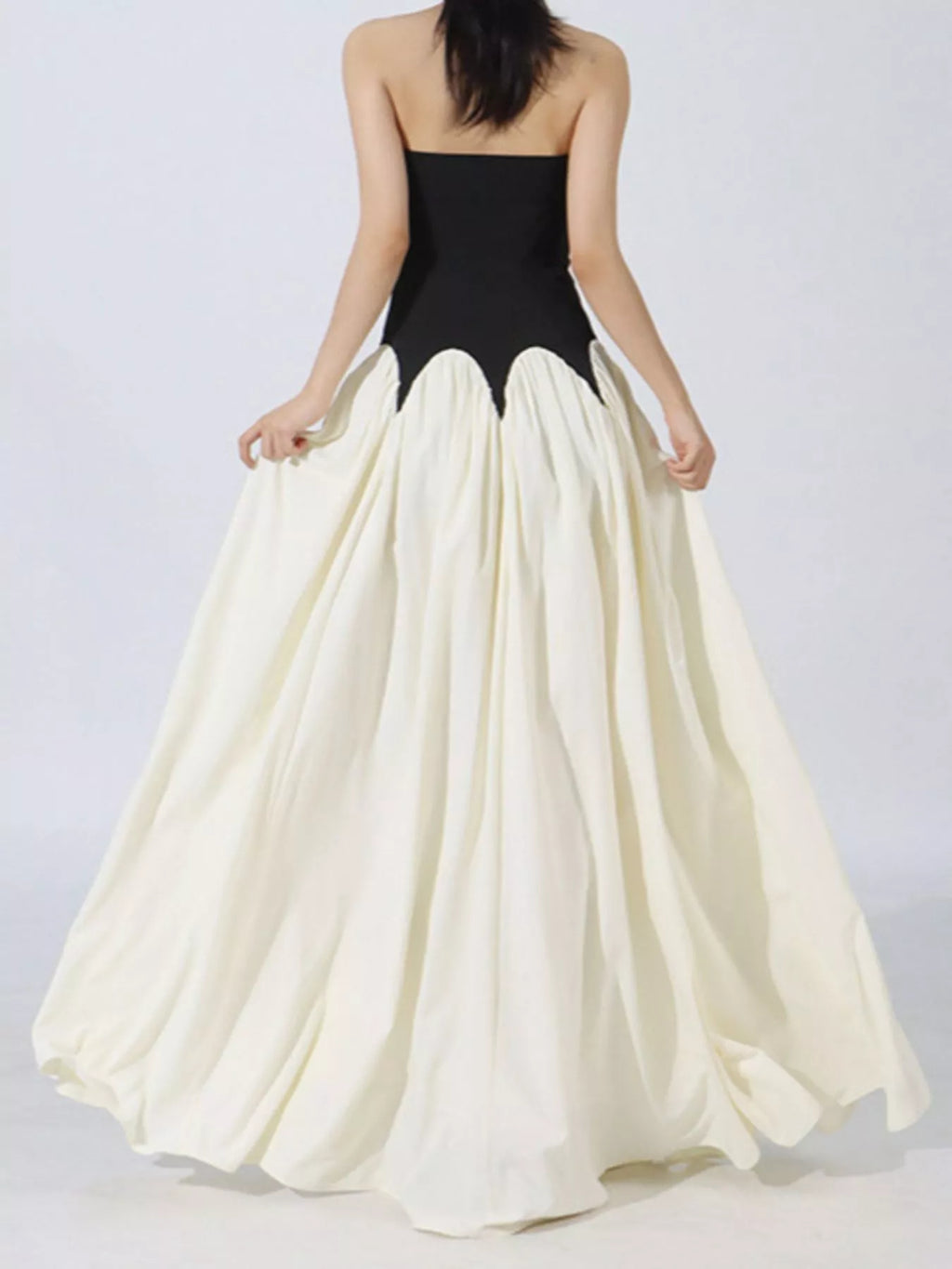 Two Tone Tube Maxi Dress