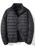 Men's Plus Size Lightweight Zip Up Puffer Jacket