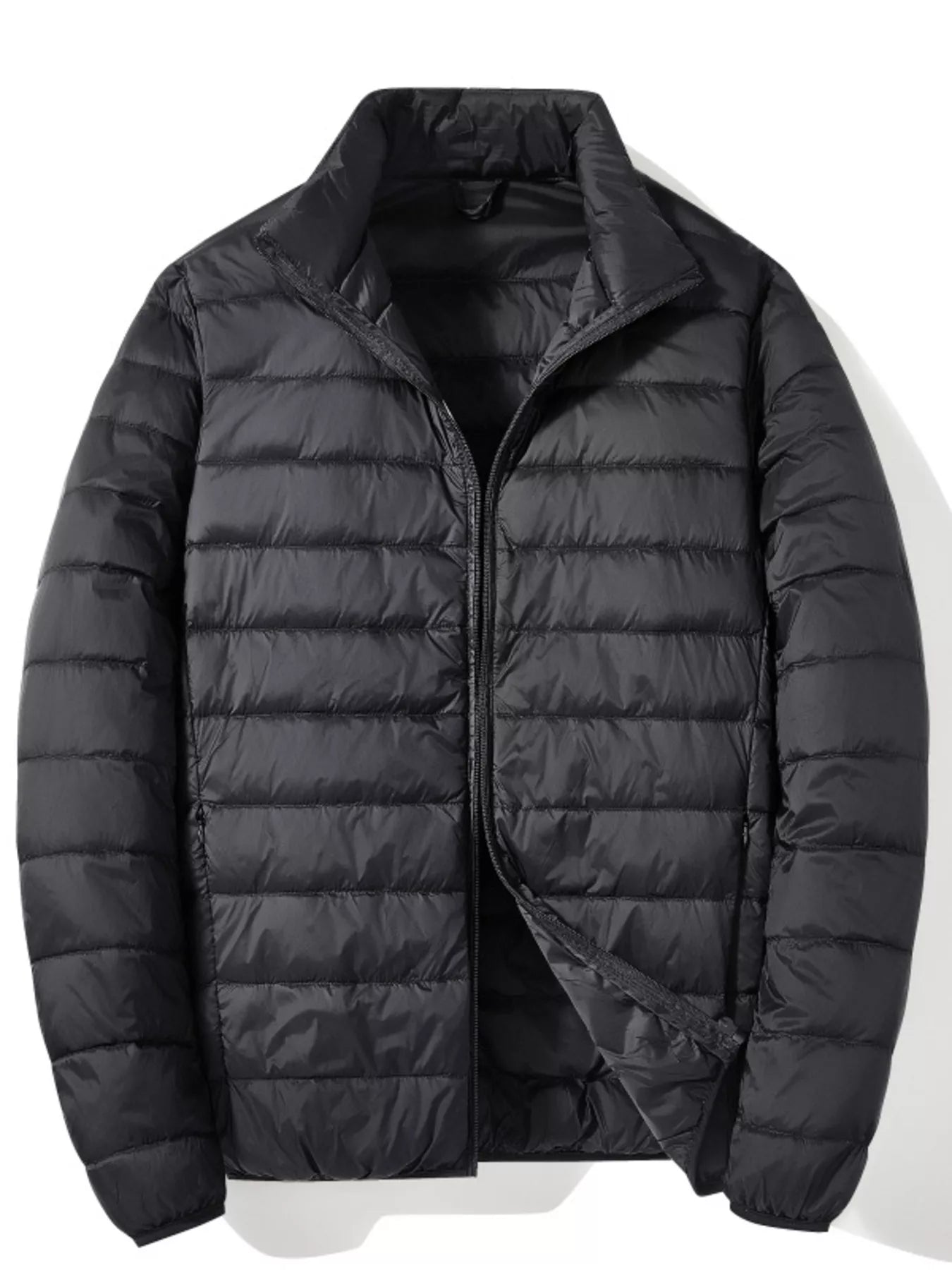 Men's Plus Size Lightweight Zip Up Puffer Jacket