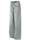 Men's Wash Wide Leg Relaxed Fit Jeans