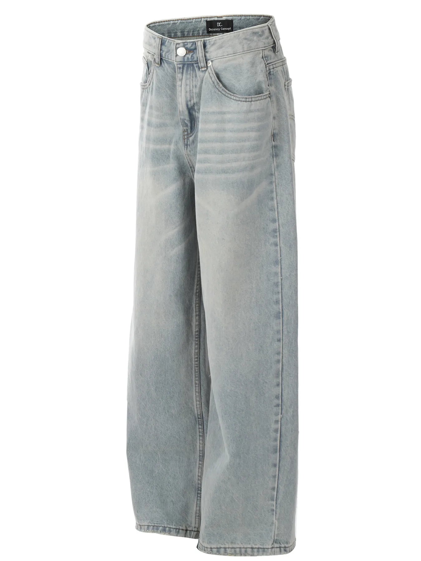 Men's Wash Wide Leg Relaxed Fit Jeans