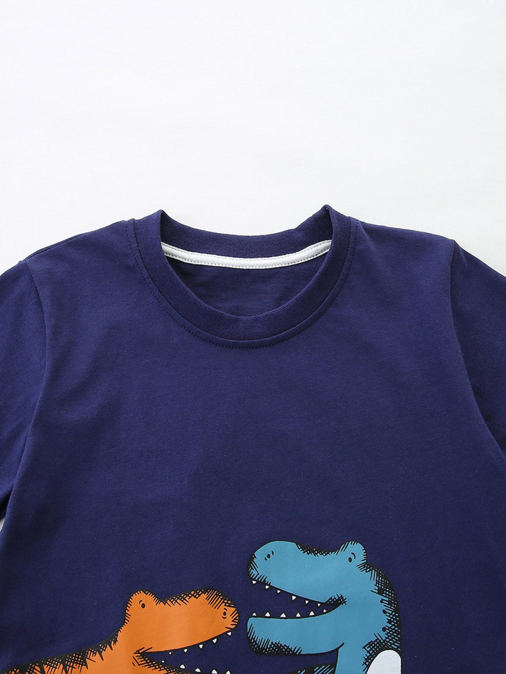 Children's Dinosaur Print Casual Tee and Shorts Set