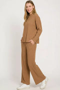 Zenana Viscose Sweater Top & Pants Set