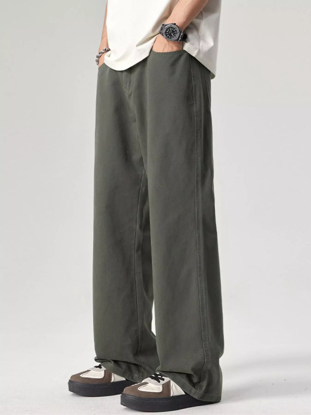 Men's Plus Size Wide Leg Pants