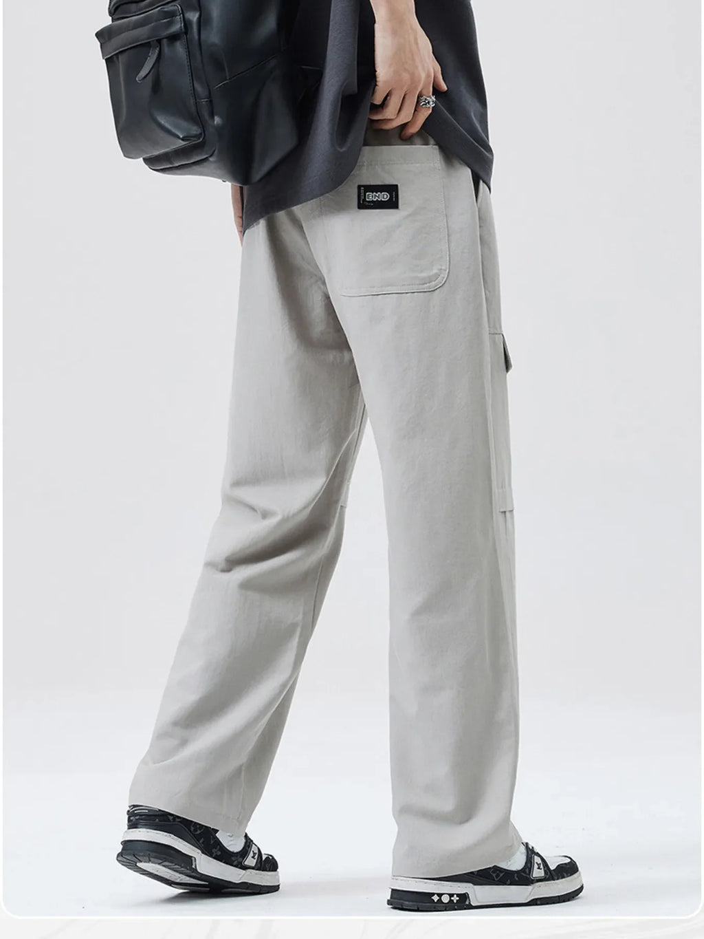 Men's Full Size Drawstring Wide Leg Cargo Pants Plus Size