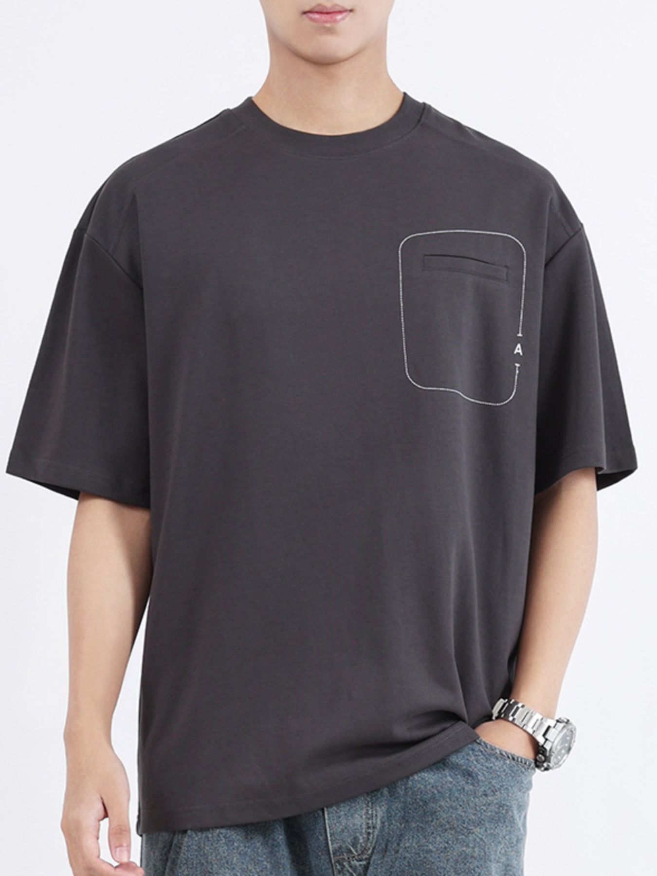 Men's Plus Size Round Neck Half Sleeve T-Shirt