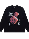 Men's Lucky Dice Graphic Long Sleeve T-Shirt